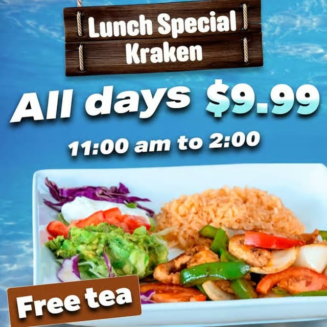 Lunch Special: $9.99 with Free Tea